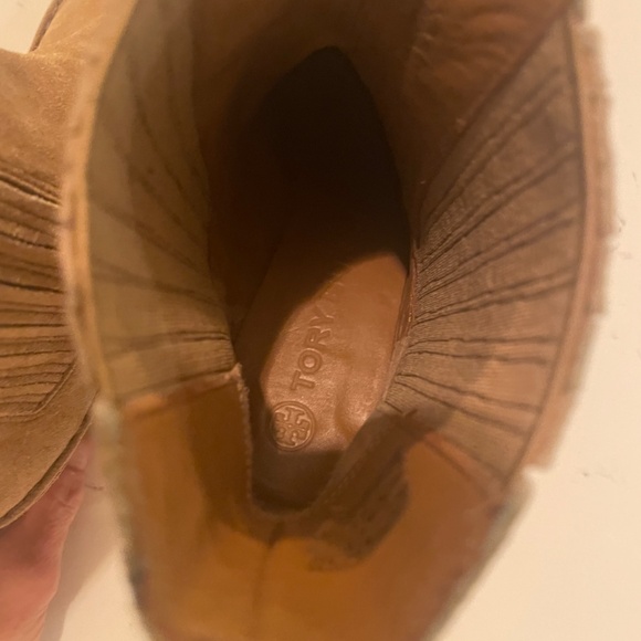 Tory Birch Lila Pull On Ankle Boot in Brown Suede Size 8.5 - Picture 7 of 7